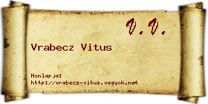 Vrabecz Vitus névjegykártya